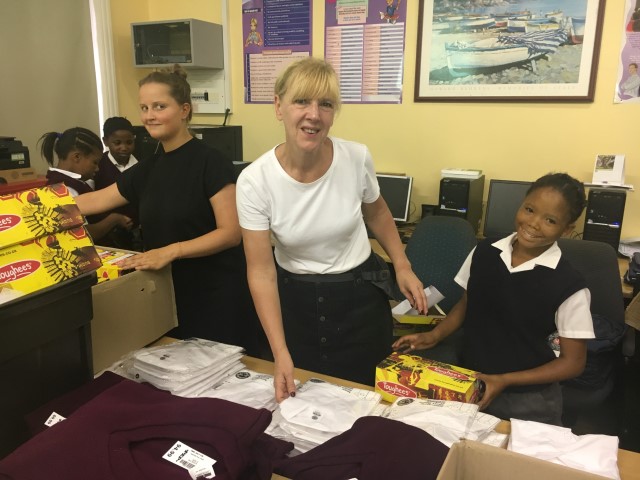 January 2018- Handing out Uniforms