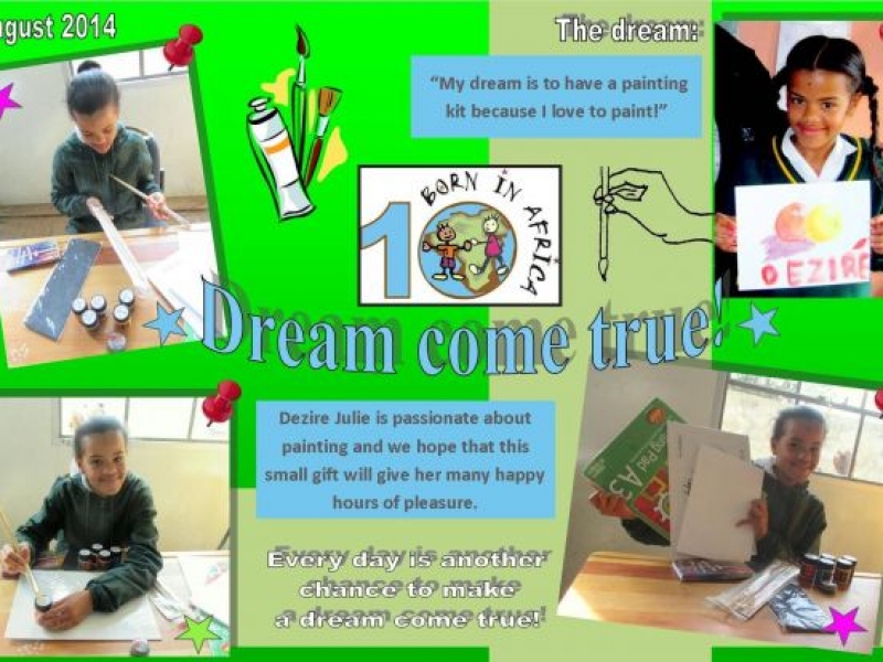 August 2014 - To have my own art set