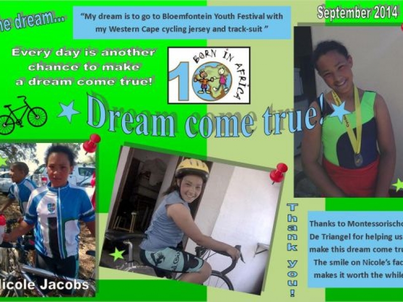 September 2014 - My dream is to take part in a big cycling event